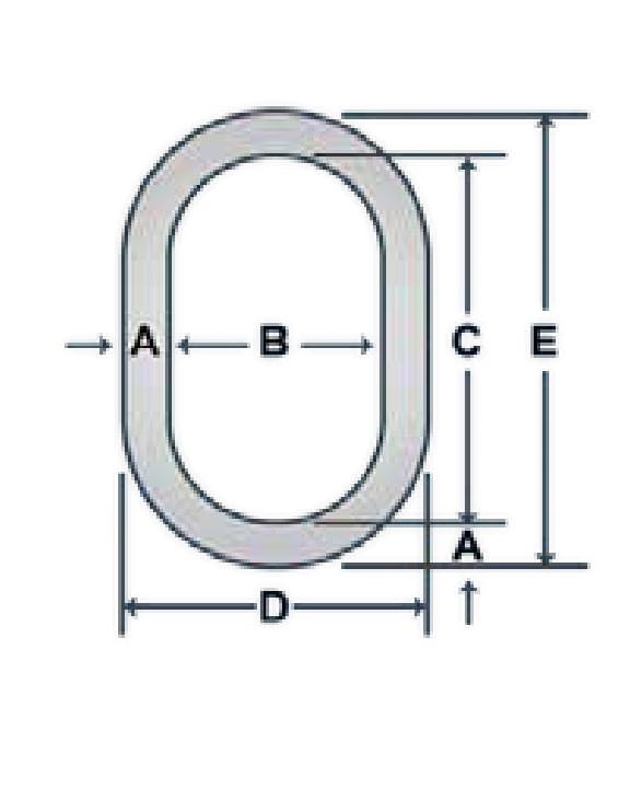 Alloy Oblong Links