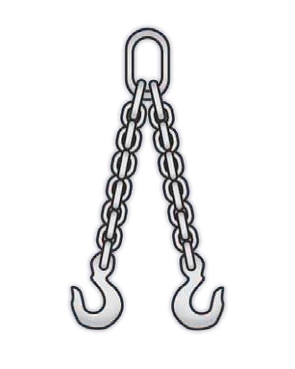 Double Chain Sling with Master Link and Sling Hook