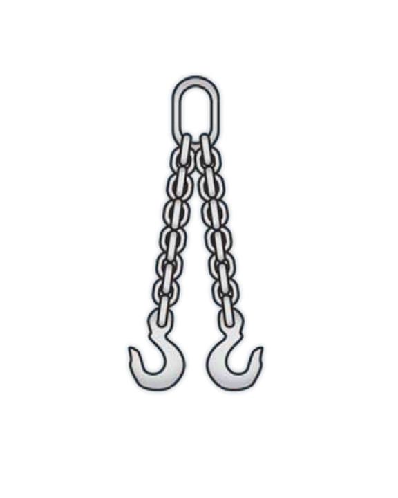 Double Chain Sling with Master Link and Foundry Hook